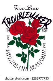 Trouble Maker Graphic Print