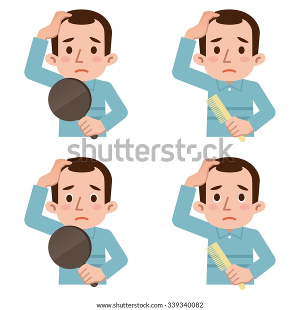 Trouble Thinning Hair Stock Vector Royalty Free 339340082