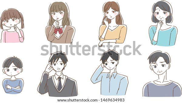 Troubled Child Adult Mature Set Illustration Stock Vector Royalty Free 1469634983