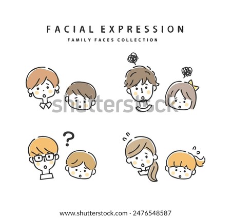 The troubled faces of various parents and children.