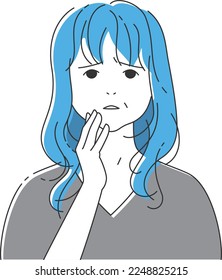 Troubled middle-aged woman 3 | long hair