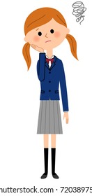 Troubled school girl