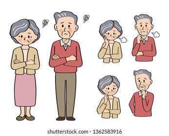 Troubled senior couple