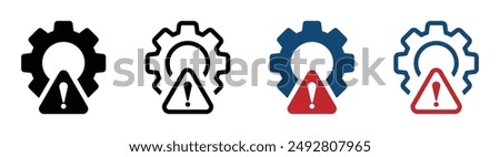 Troubleshoot filled and line vector icons set. Troubleshoot icon designs