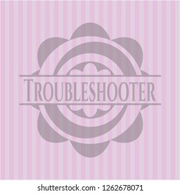 Troubleshooter retro pink emblem