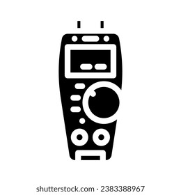 Fehlerbehebung Geräte Elektronik-Glyphsymbol Vektorgrafik. Signalton zur Fehlerbehebung bei Geräten. einzelne Symbolillustration