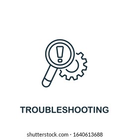 troubleshooting icon vector