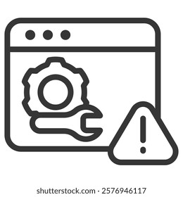 Troubleshooting Icon Lineal Style Vector Illustration