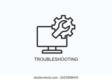 Troubleshooting Icon Or Logo Isolated Vector Illustration