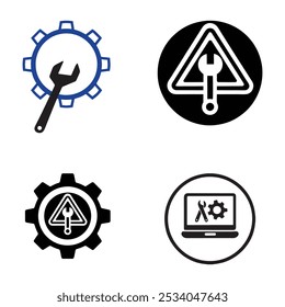 Troubleshooting icon set vector illustration.