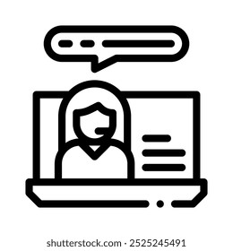 troubleshooting icon with style outline