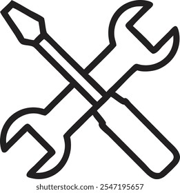 Problembehandlung bei Symboltools, Symbollinien, Kunstgliederung, Vektor auf weißem Hintergrund, Problembehandlung bei Vektorgrafik-Designs mit Symbolen