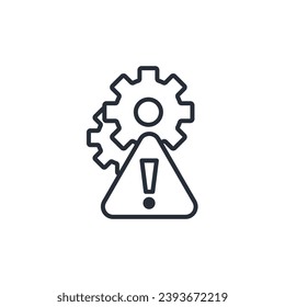 troubleshooting icon. vector.Editable stroke.linear style sign for use web design,logo.Symbol illustration.