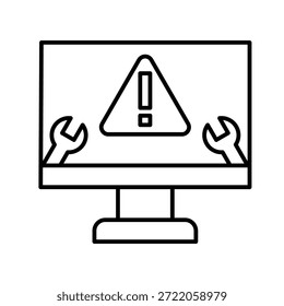 Solución de problemas de Ilustración vectorial de iconos de esquema