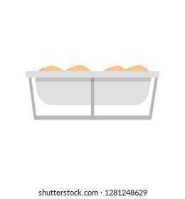 Trough. Trough feed. Feed. Farming. Simple element vector illustration on white background. EPS 10.