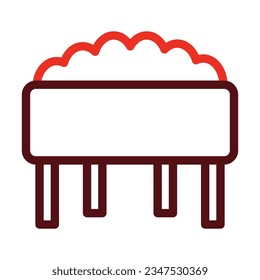 Trough Glyph Two Color Icon For Personal And Commercial Use.
