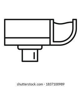 Trough gutter icon. Outline trough gutter vector icon for web design isolated on white background