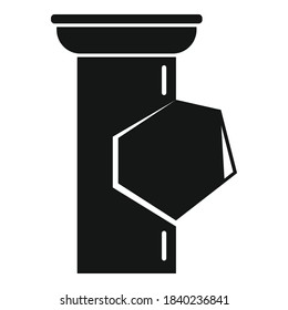 Icono de alcantarilla. Ilustración simple del icono del vector de la alcantarilla de paso para el diseño web aislado en fondo blanco