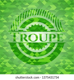 Troupe green mosaic emblem