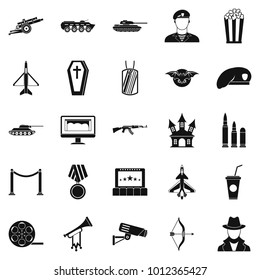 Trouper icons set. Simple set of 25 trouper vector icons for web isolated on white background