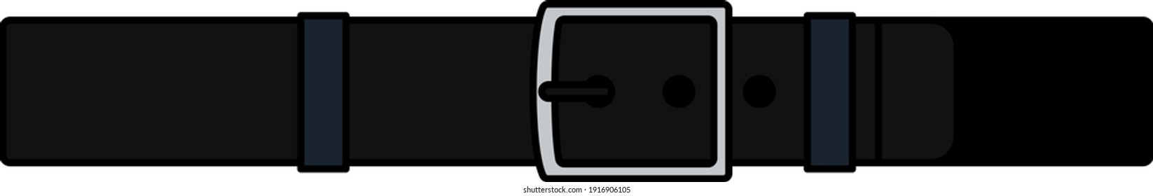 Trouser Belt Icon. Editable Outline With Color Fill Design. Vector Illustration.