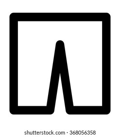 Trouser Bold Line Vector Icon