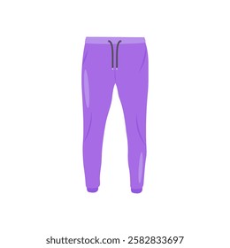 Trouser, Fitness Flat Vector Illustration Isolated