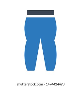 trouser glyph colour vector icon