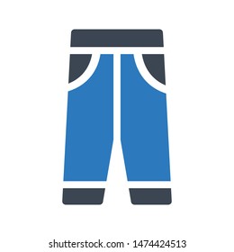 trouser glyph colour vector icon