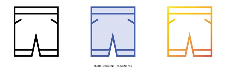 trouser icon. Linear, Blue Fill and Gradient Style Design Isolated On White Background