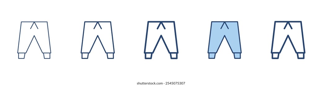 Trouser icon Symbol set collection