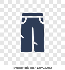 Trouser icon. Trendy Trouser logo concept on transparent background from Clothes collection