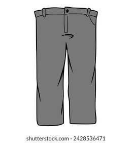 trouser illustration colored hand drawn vector	