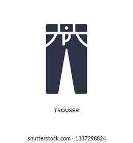 trouser isolated icon. Simple element illustration from clothes concept. trouser editable logo symbol design on white background. Can be use for web and mobile.