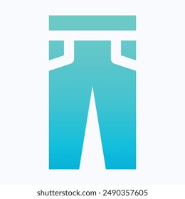Hose, Jeans oder Hose Vektorgrafik-Symbol. Symbol für isolierte Vektorgrafik des Farbverlaufs.