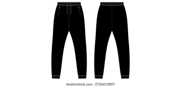 Vetor de modelo de mockup de calça. eps