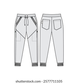 Trouser Pant 2025, Stylish and professional trouser pant design in Adobe Illustrator, perfect for fashion projects