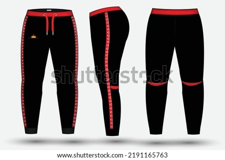 Trouser pant design and mockup technical fashion illustration for trouser and Sweatpants design