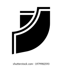 trouser pocket glyph icon vector. trouser pocket sign. isolated contour symbol black illustration