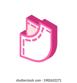 trouser pocket isometric icon vector. trouser pocket sign. isolated symbol illustration