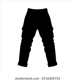 Trouser silhouette vector illustration on white background
