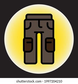 Trouser simple clipart vector illustration. fashion and clothing
