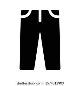 trouser vector glyph flat icon 