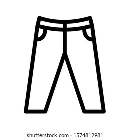 trouser vector thin line icon 