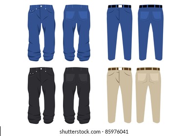 Trousers with a belt