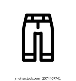 Trousers. Editable stroke vector icon.