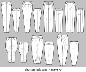 Trousers female with pockets