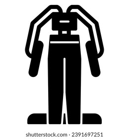 Trousers finishing press solid icon, dry cleaning concept, pants topper machine vector sign on white background, glyph style icon for mobile concept and web design. Vector graphics
