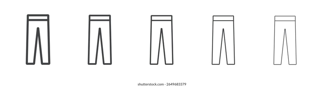 trousers icon flat thin illustration symbol