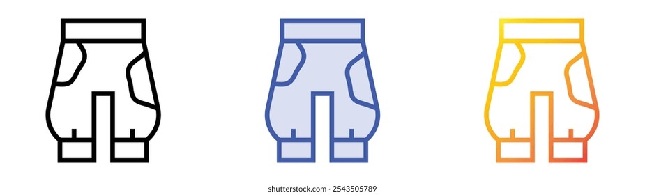 trousers icon. Linear, Blue Fill and Gradient Style Design Isolated On White Background